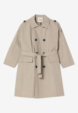 Douuod Kids Girls Double-Breasted Trench Coat Beige DW2P40-BN0352/Q_DOUD-113