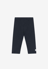 Douuod Kids Girls Logo Patch Leggings Black DW6A30-AJ0331/Q_DOUD-930