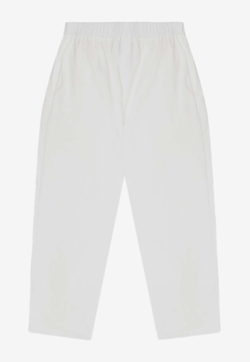 Douuod Kids Boys Logo Straight-Leg Pants White DW6P61-BP0522/Q_DOUD-101