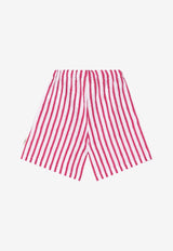 Douuod Kids Boys Striped Linen Shorts Red DW6Q39-BI0158/Q_DOUD-100RO
