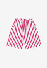 Douuod Kids Boys Striped Linen Shorts Red DW6Q39-BI0158/Q_DOUD-100RO