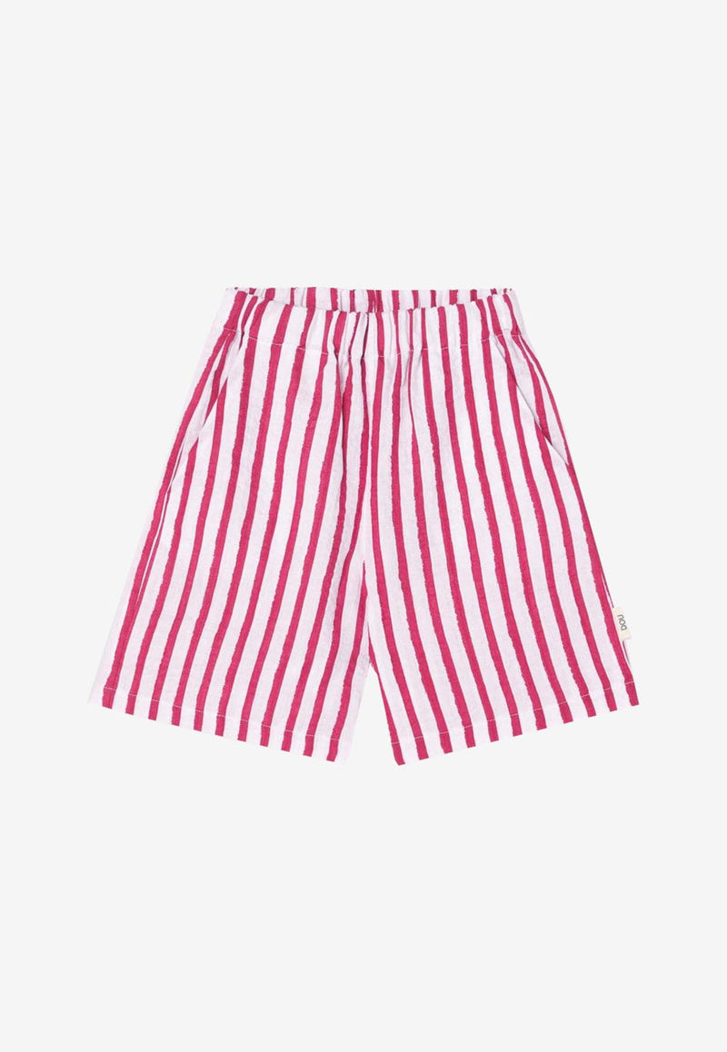 Douuod Kids Boys Striped Linen Shorts Red DW6Q39-BI0158/Q_DOUD-100RO