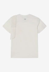 Douuod Kids Girls Bow T-shirt  White DW8A41-AZ2868/Q_DOUD-103