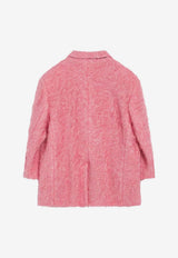 Douuod Kids Girls Olona Wool-Blend Blazer Pink DX2A04-BE0236/R_DOUD-884