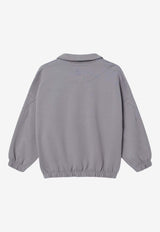 Douuod Kids Girls V-neck Sweatshirt Gray DX4P50-BZ2858/R_DOUD-907