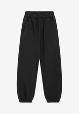 Douuod Kids Girls Elasticated Track Pants Black DX6P90Z3402/R_DOUD-930