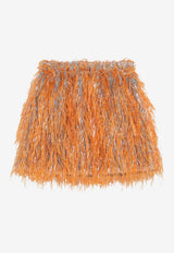 Douuod Kids Girls Maracaibo Feather Skirt  Orange DX7A31U0176/R_DOUD-402AG