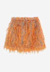 Douuod Kids Girls Maracaibo Feather Skirt  Orange DX7A31U0176/R_DOUD-402AG