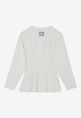 Douuod Kids Girls James Peplum Sweater White DX8A50-BZ2868/R_DOUD-101