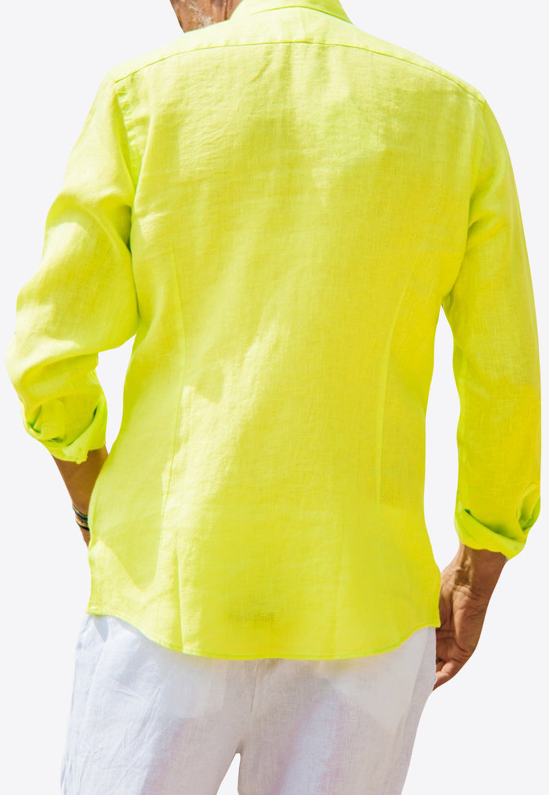 Les Canebiers Divin Button-Up Shirt in Linen Yellow