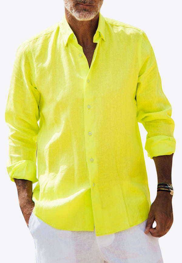 Les Canebiers Divin Button-Up Shirt in Linen Yellow