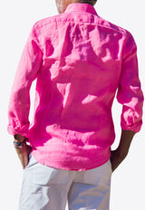 Les Canebiers Divin Button-Up Shirt in Linen Pink