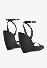 Giuseppe Zanotti Ginnyfer 105 Patent Leather Wedge Sandals Black E400024-001BLACK