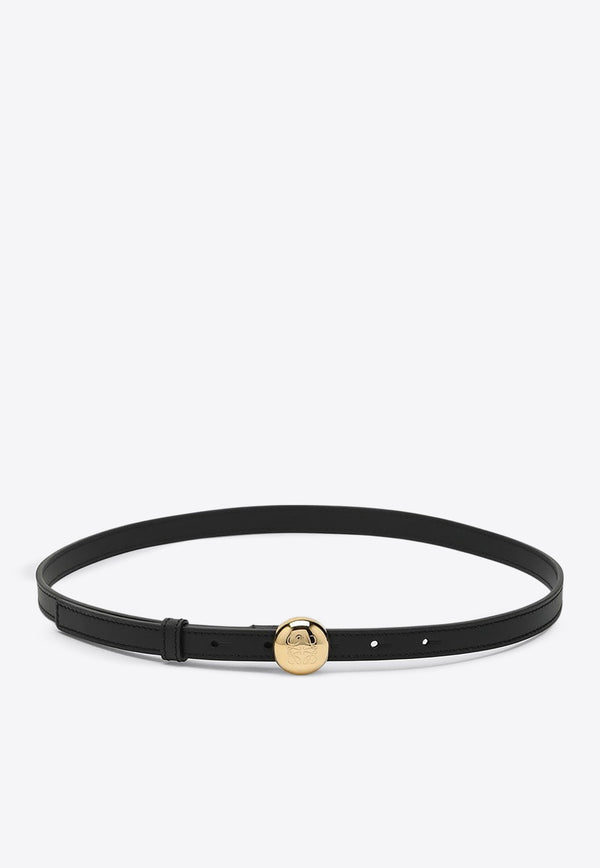 Loewe Pebble Calfskin Thin Belt Black E619Z16X17LE/R_LOEW-1206