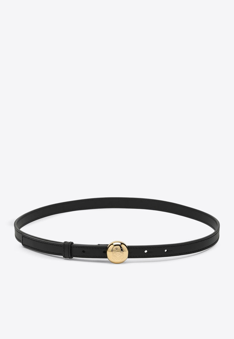 Loewe Pebble Calfskin Thin Belt Black E619Z16X17LE/R_LOEW-1206