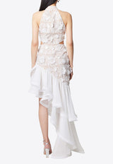 Elliatt Dubrovnik Asymmetric Ruffled Maxi Dress  White E7032420IVORY