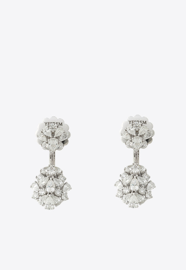 Yeprem Diamond Drop Earrings in 18-karat White Gold EA1437