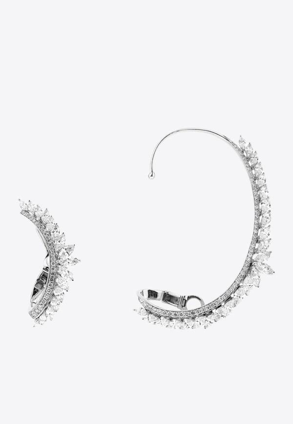 Yeprem Y-Couture Diamond Ear Cuffs in 18-karat White Gold EA1467