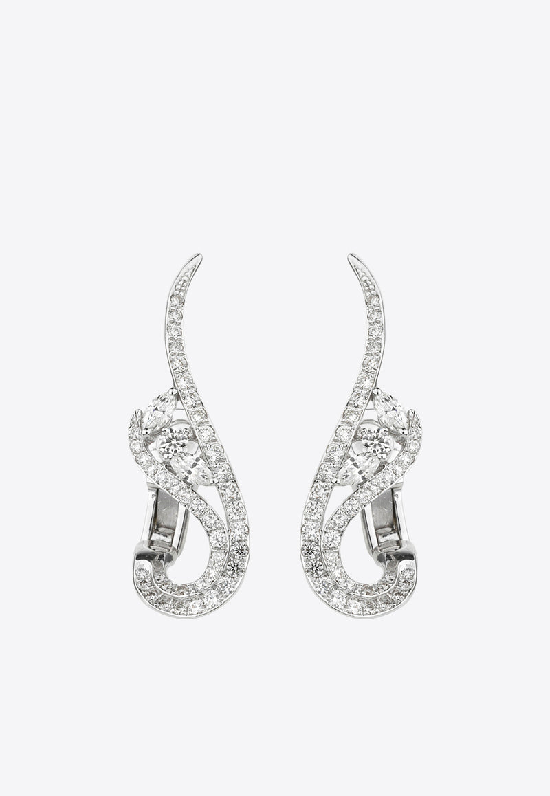 Yeprem Diamond Clip-On Earrings in 18-karat White Gold EA1499