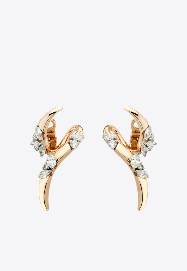 Yeprem Golden Strada Diamond Earrings in 18-karat Yellow Gold EA1633