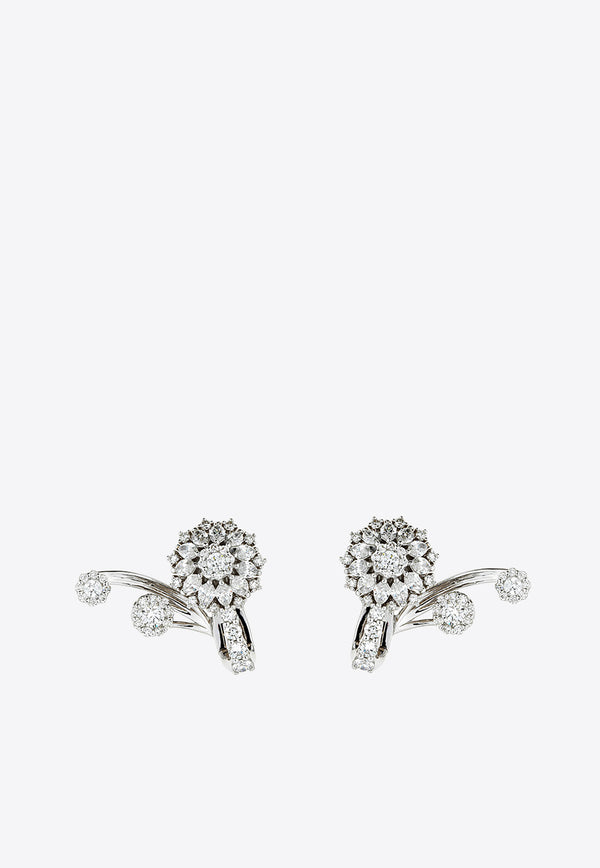 Yeprem Diamond Hoop Earrings in 18-karat White Gold EA1775
