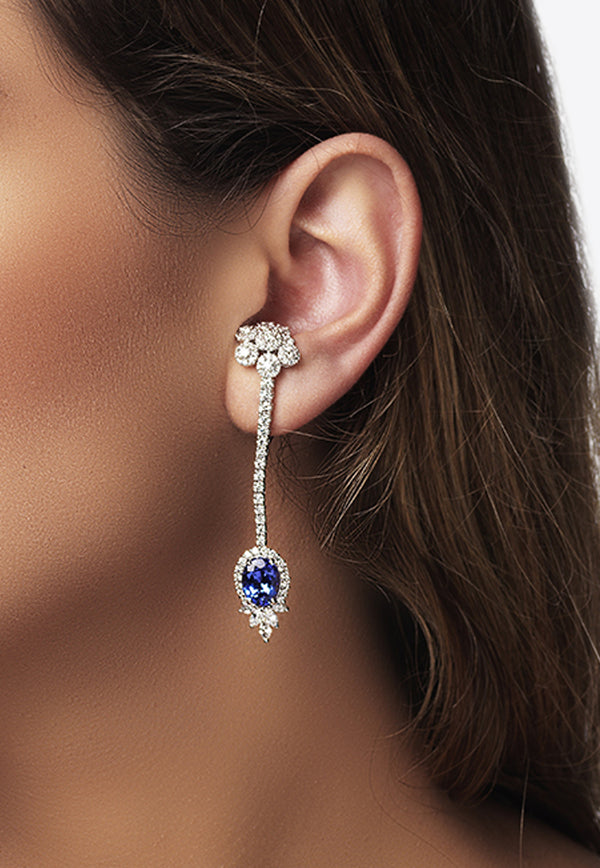 Yeprem Reign Supreme Drop Earrings in 18-karat White Gold with Diamonds EA2260.1