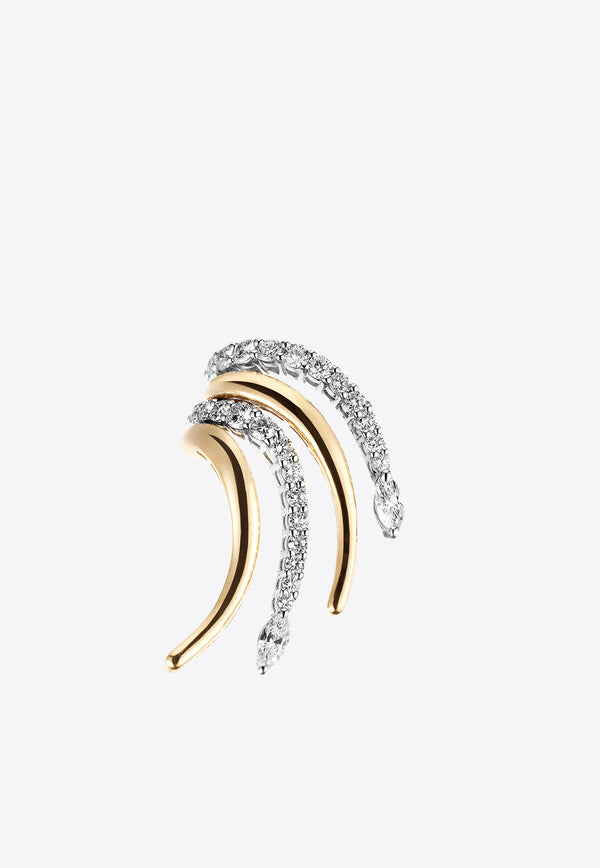Yeprem Whisper 18-karat Yellow and White Gold Ear Cuffs with Diamonds EA2309