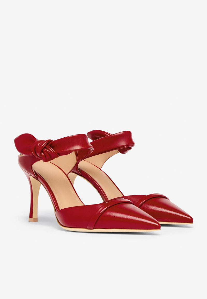 Malone Souliers Eartha 80 Nappa Leather Mules EARTHA 80-1 CARMINE
