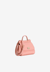 Dolce & Gabbana Kids Girls Sicily Patent Leather Top Handle Bag Pink EB0003 A1067 88438