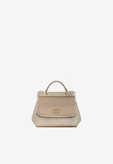 Dolce & Gabbana Kids Girls Sicily Rhinestone Embellished Top Handle Bag Gold EB0003 A3G25 8C902