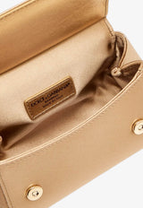 Dolce & Gabbana Kids Girls Mini Sicily Top Handle Bag in Metallic Leather Gold EB0003 AR961 80997