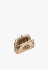 Dolce & Gabbana Kids Girls Laminated Leather Shoulder Bag Gold EB0007 AY812 80997