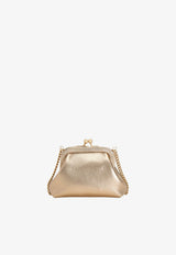 Dolce & Gabbana Kids Girls Laminated Leather Shoulder Bag Gold EB0007 AY812 80997