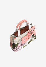 Dolce & Gabbana Kids Girls Hydrangeas Print Canvas Tote Bag Multicolor EB0116 AS732 HA5XG