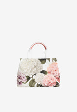 Dolce & Gabbana Kids Girls Hydrangeas Print Canvas Tote Bag Multicolor EB0116 AS732 HA5XG