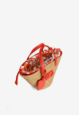 Dolce & Gabbana Kids Girls Straw Coffa Tote Bag Beige EB0249 AY319 IE5DQ