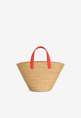 Dolce & Gabbana Kids Girls Straw Coffa Tote Bag Beige EB0249 AY319 IE5DQ