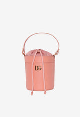 Dolce & Gabbana Kids Girls DG Logo Leather Bucket Bag Pink EB0266 A1065 88438