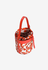 Dolce & Gabbana Kids Girls Majolica Print Canvas Bucket Bag Multicolor EB0266 AY552 IR5DQ