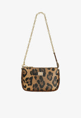 Dolce & Gabbana Kids Girls DG Candy Leopard Print Shoulder Bag Brown EB0268 A0239 HYNBM