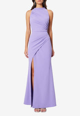 Elliatt Jade High-Neck Draped Maxi Dress Lilac EB1062439LILAC/LAVENDAR