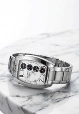 Eberhard & Co. Chrono4 37mm Stainless Steel Watch White EBERC37SSW_TH