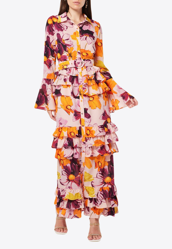 Elliatt Yelina Floral Maxi Shirt Dress EC2082365MULTICOLOUR