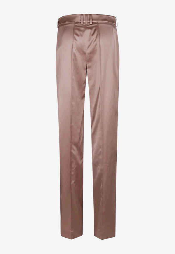 Balmain Tailored Satin Pants Pink EF0PO160VI19_PINK