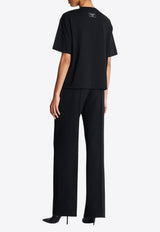 Balmain Kiss Print Logo T-shirt Black EF1EG110GE45_BLACK MULT