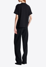 Balmain Kiss Embroidered Logo T-shirt Black EF1EG125PC74_BLACK MULT