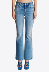 Balmain Washed-Out Flared Denim Pants Denim EF1MJ130DF24_DENIM