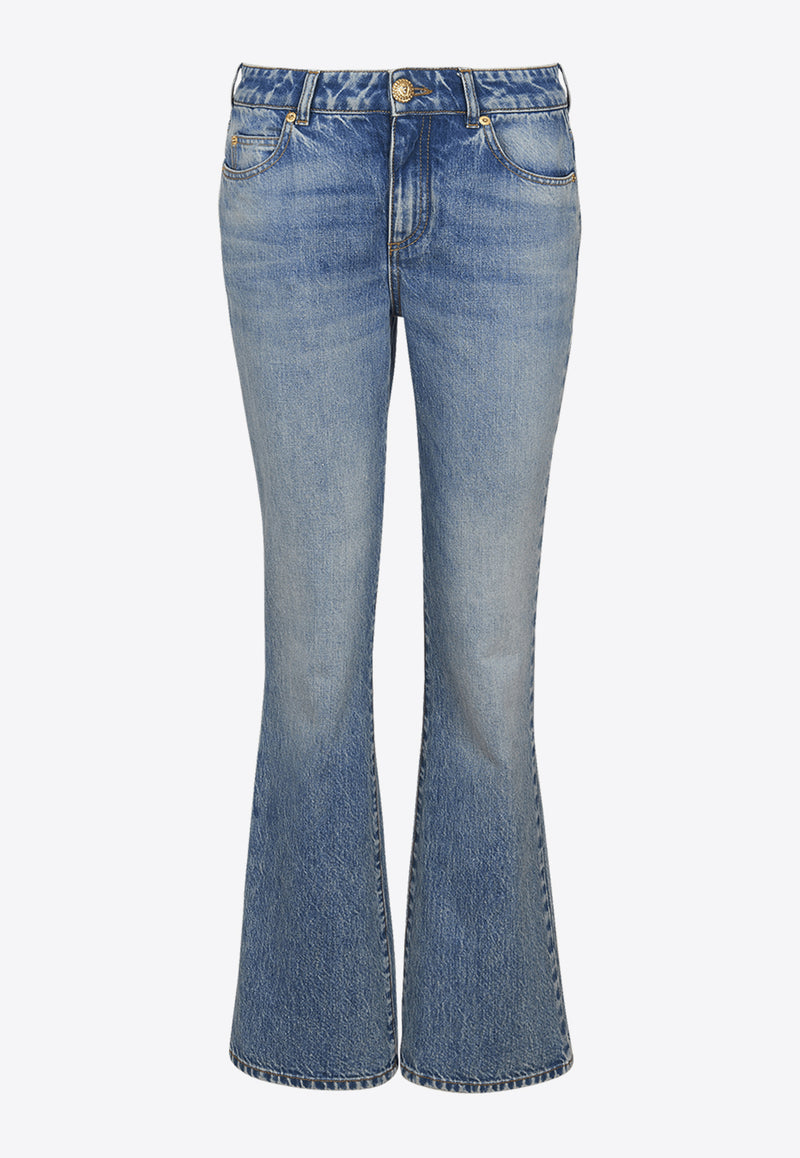 Balmain Washed-Out Flared Denim Pants Denim EF1MJ130DF24_DENIM