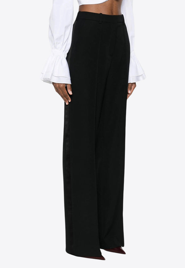 Balmain Tailored Grain De Poudre Wool Pants Black EF1PO162ME54_BLACK