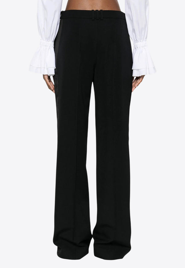 Balmain Tailored Grain De Poudre Wool Pants Black EF1PO162ME54_BLACK